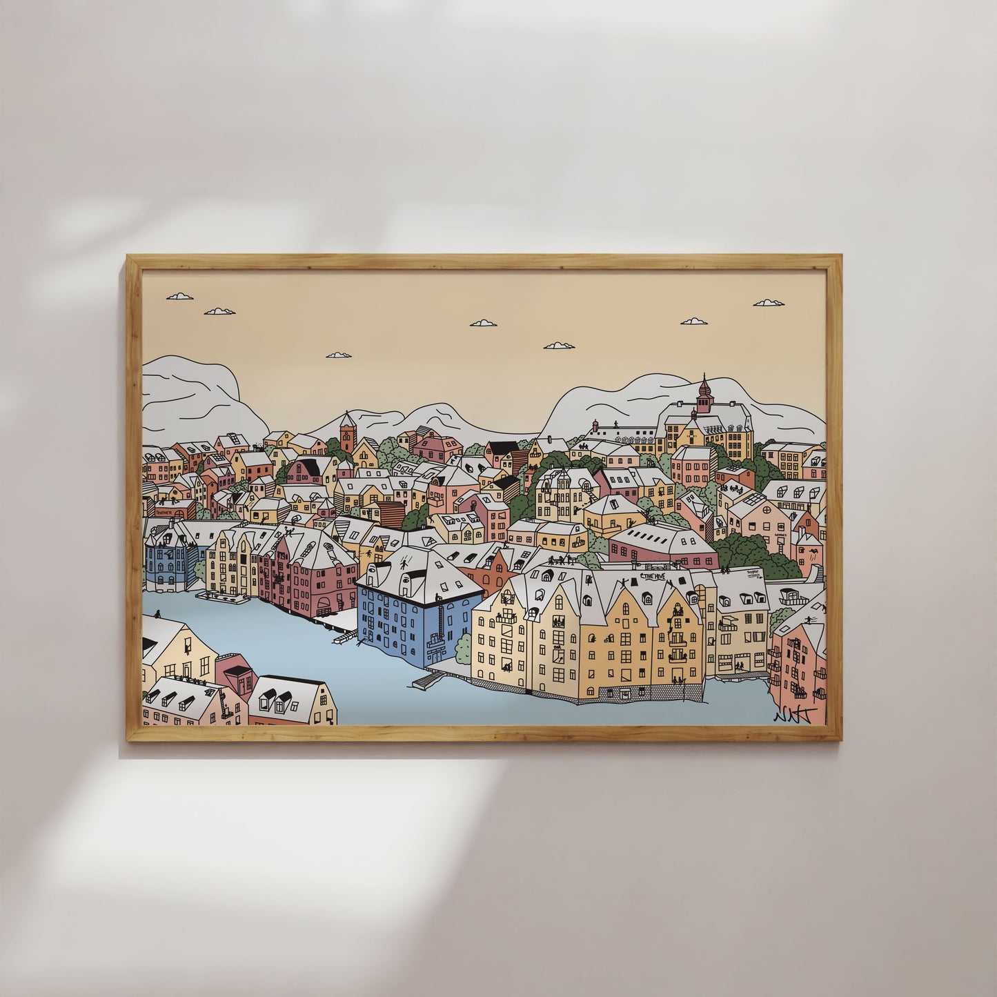 Ålesund Rooftops Art Print